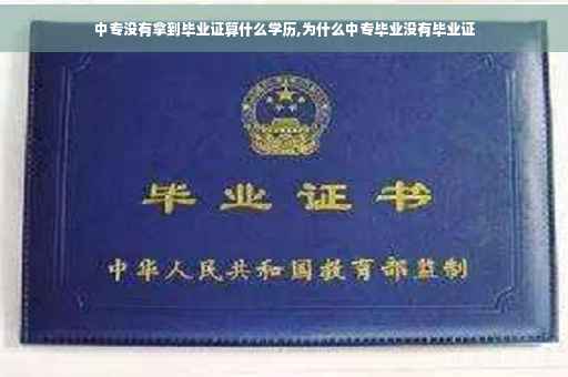 中专没有拿到毕业证算什么学历,为什么中专毕业没有毕业证