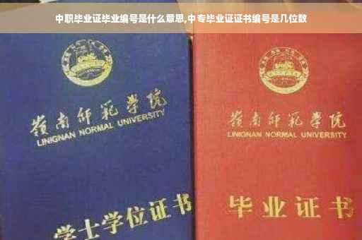 中职毕业证毕业编号是什么意思,中专毕业证证书编号是几位数