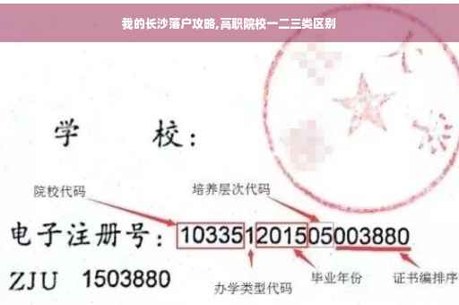 我的长沙落户攻略,高职院校一二三类区别