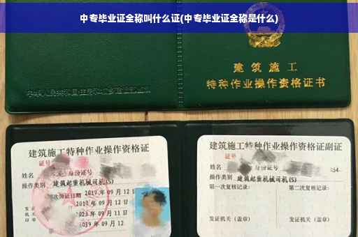 中专毕业证全称叫什么证(中专毕业证全称是什么)