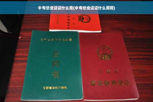 中专毕业证证什么用(中专毕业证证什么用啊)