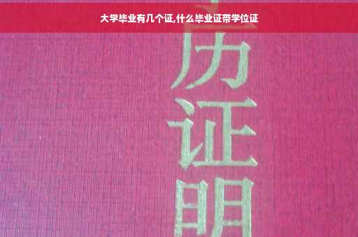 大学毕业有几个证,什么毕业证带学位证