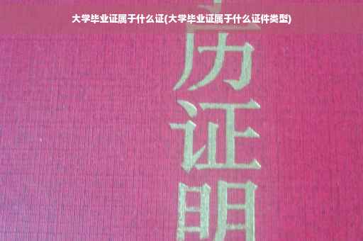 大学毕业证属于什么证(大学毕业证属于什么证件类型)