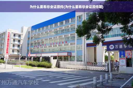 为什么要看毕业证原件(为什么要看毕业证原件呢)