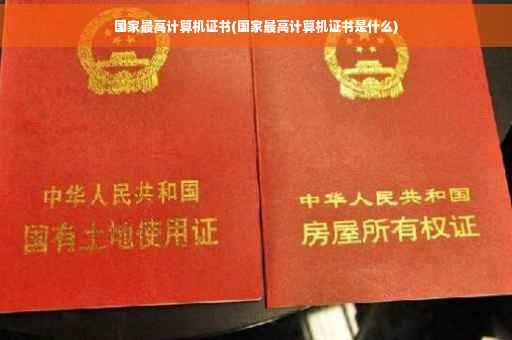 国家最高计算机证书(国家最高计算机证书是什么)