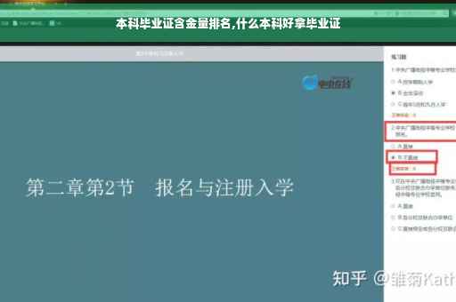 本科毕业证含金量排名,什么本科好拿毕业证