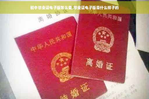 初中毕业证电子版怎么查,毕业证电子版是什么样子的