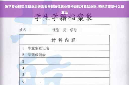 法学专业研究生毕业后还需要考得法律职业资格证后才能就业吗,考研结束拿什么毕业证