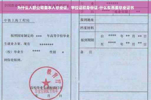 为什么入职公司要本人毕业证，学位证和身份证-什么东西要毕业证书