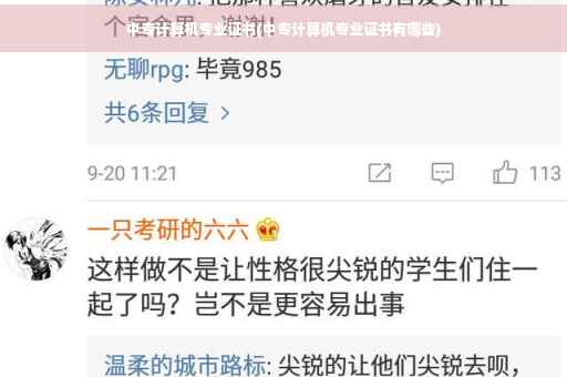 中专计算机专业证书(中专计算机专业证书有哪些)
