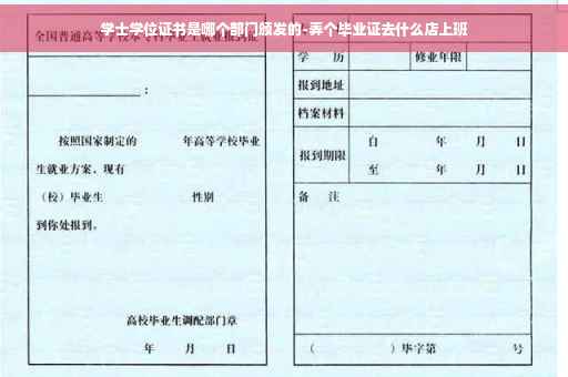 学士学位证书是哪个部门颁发的-弄个毕业证去什么店上班