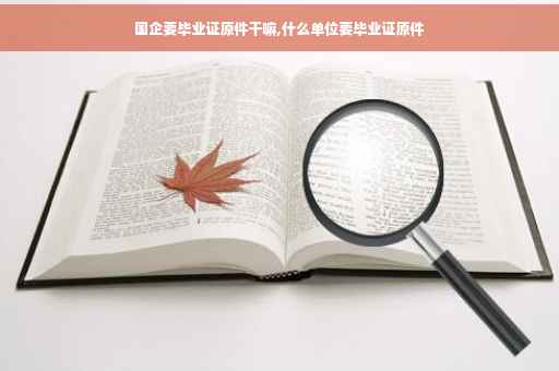 国企要毕业证原件干嘛,什么单位要毕业证原件