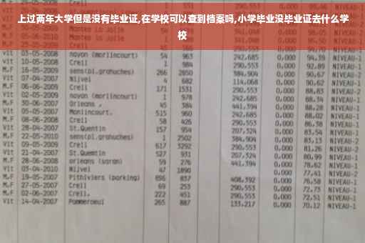 上过两年大学但是没有毕业证,在学校可以查到档案吗,小学毕业没毕业证去什么学校