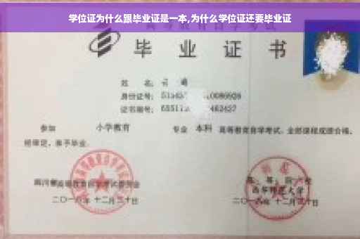 学位证为什么跟毕业证是一本,为什么学位证还要毕业证