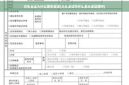 办失业证为什么要毕业证(办失业证为什么要毕业证原件)