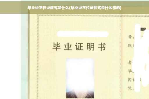 毕业证学位证款式是什么(毕业证学位证款式是什么样的)