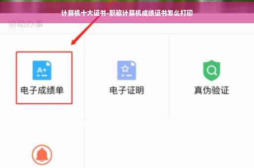 计算机十大证书-职称计算机成绩证书怎么打印