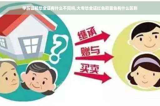 学历证和毕业证有什么不同吗,大专毕业证红色和蓝色有什么区别