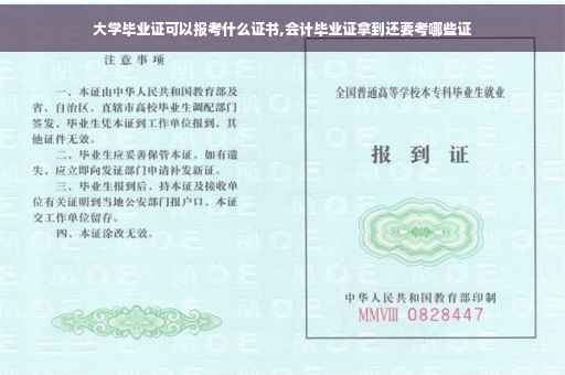 大学毕业证可以报考什么证书,会计毕业证拿到还要考哪些证