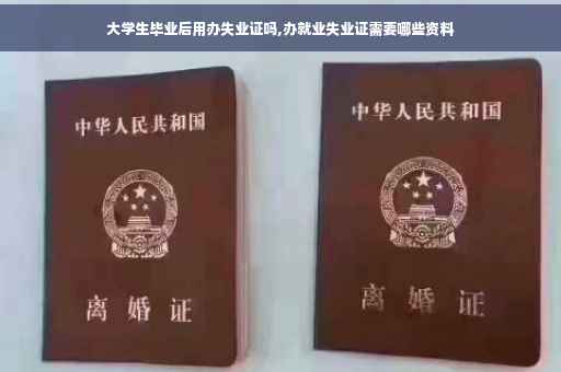 大学生毕业后用办失业证吗,办就业失业证需要哪些资料