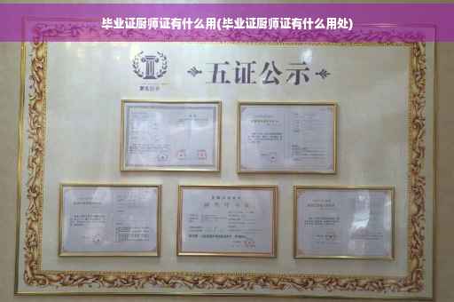 毕业证厨师证有什么用(毕业证厨师证有什么用处)