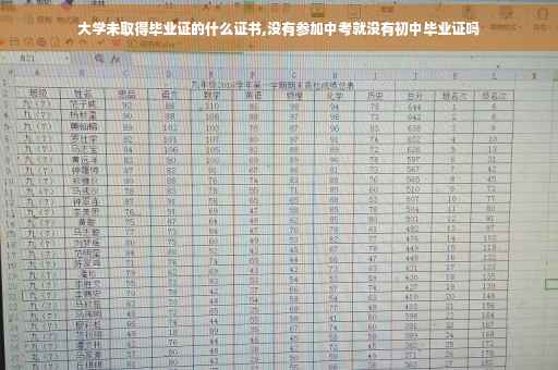 大学未取得毕业证的什么证书,没有参加中考就没有初中毕业证吗