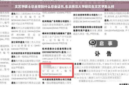 文艺学硕士毕业拿到什么毕业证书,东北师范大学研究生文艺学怎么样