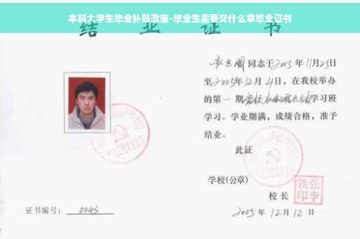 本科大学生毕业补贴政策-毕业生需要交什么拿毕业证书