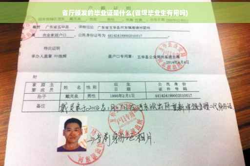 省厅颁发的毕业证是什么(省级毕业生有用吗)