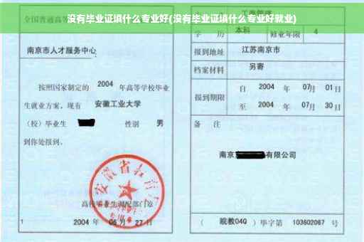 没有毕业证填什么专业好(没有毕业证填什么专业好就业)