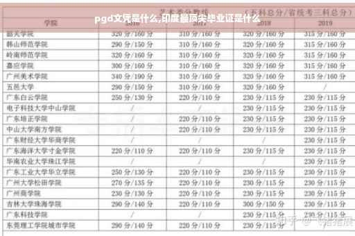 pgd文凭是什么,印度最顶尖毕业证是什么