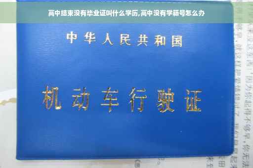 高中结束没有毕业证叫什么学历,高中没有学籍号怎么办