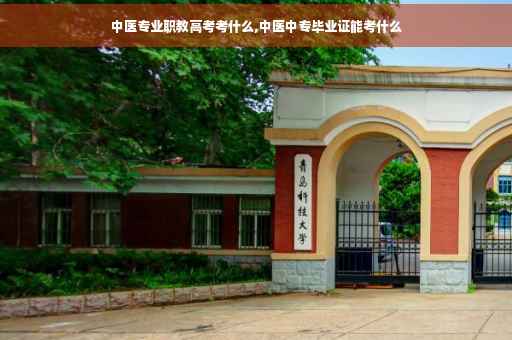 中医专业职教高考考什么,中医中专毕业证能考什么