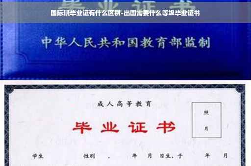 国际班毕业证有什么区别-出国需要什么等级毕业证书