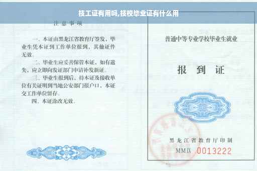 技工证有用吗,技校毕业证有什么用