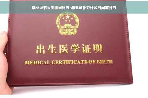 毕业证书丢失哪里补办-毕业证补办什么时间放开的
