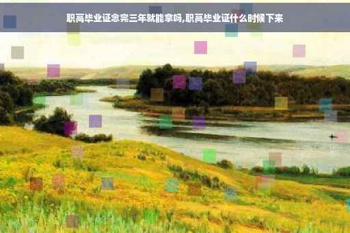 职高毕业证念完三年就能拿吗,职高毕业证什么时候下来