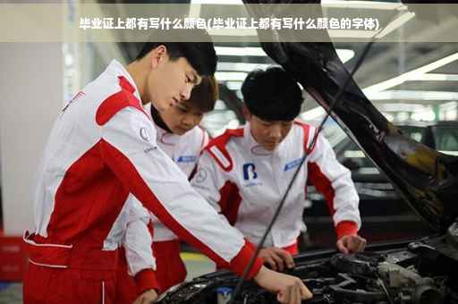 毕业证上都有写什么颜色(毕业证上都有写什么颜色的字体)