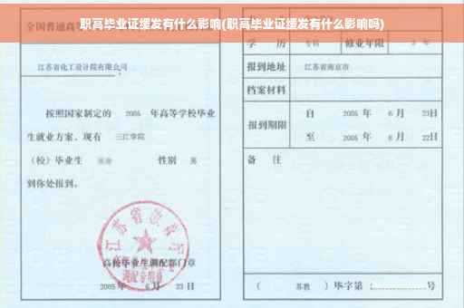 职高毕业证缓发有什么影响(职高毕业证缓发有什么影响吗)