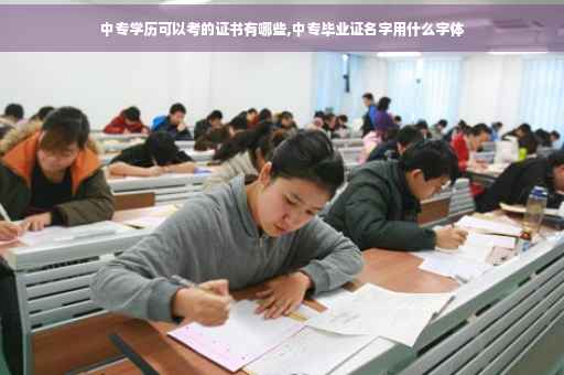 中专学历可以考的证书有哪些,中专毕业证名字用什么字体