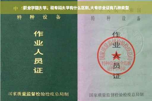 职业学院大学，和专科大学有什么区别,大专毕业证有几种类型