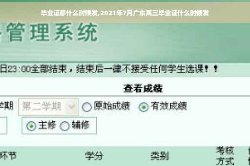 毕业证都什么时候发,2021年7月广东高三毕业证什么时候发