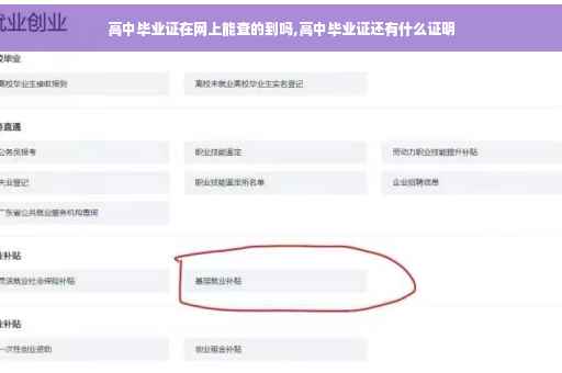 高中毕业证在网上能查的到吗,高中毕业证还有什么证明