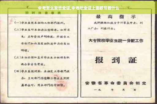 中考怎么发毕业证,中考毕业证上面都写着什么