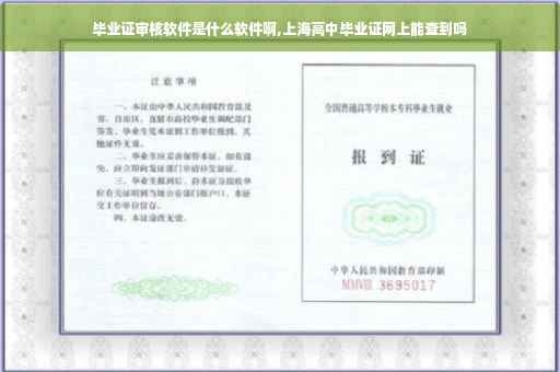 毕业证审核软件是什么软件啊,上海高中毕业证网上能查到吗