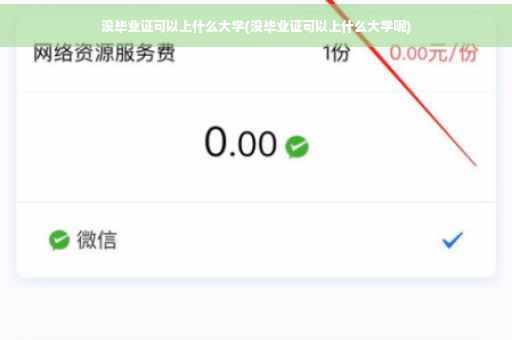 没毕业证可以上什么大学(没毕业证可以上什么大学呢)