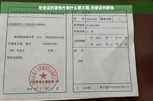 毕业证的蓝色代表什么意义呢,毕业证书颜色