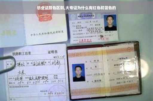 毕业证颜色区别,大专证为什么有红色和蓝色的