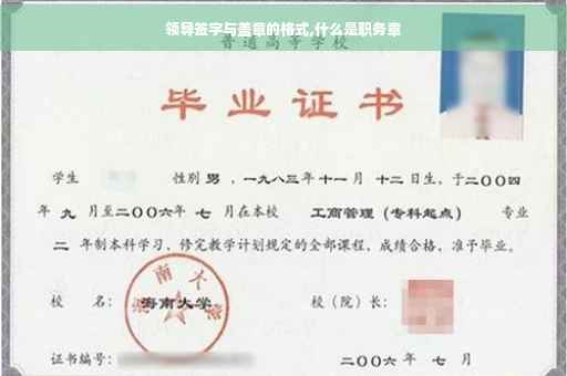领导签字与盖章的格式,什么是职务章