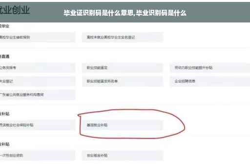 毕业证识别码是什么意思,毕业识别码是什么